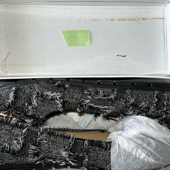 Distressed Dark Denim Buckle Flat-Women - Picture 5 of 8